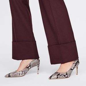 NWT Zara Embossed Snake Print Leather Heels